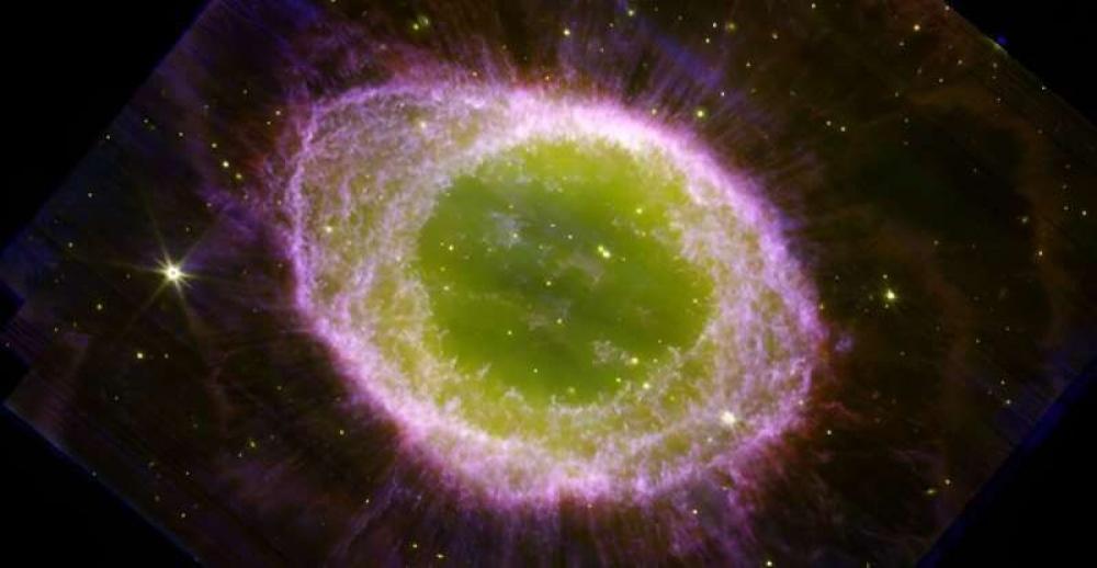 The Weekend Leader - James Webb Space Telescope Reveals Ring Nebula's Ethereal Beauty