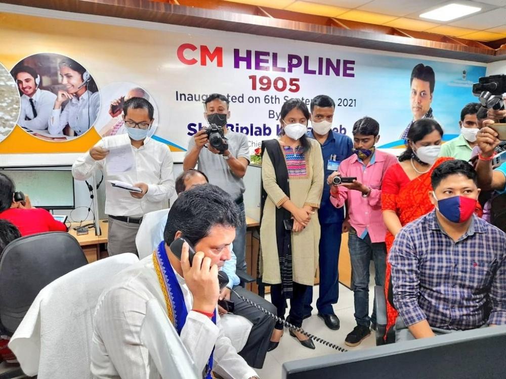 The Weekend Leader - Tripura govt launches helpline to take governance to people's doorsteps