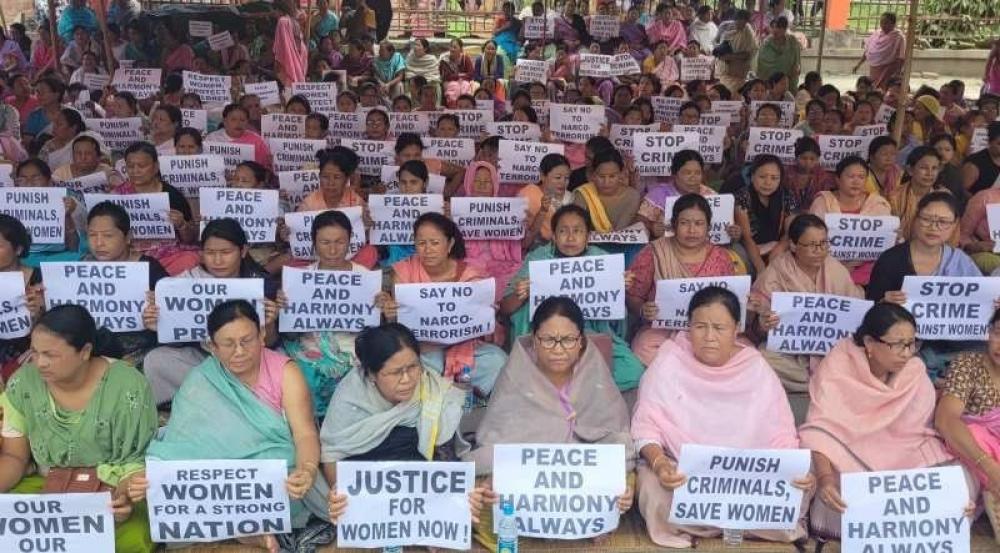 The Weekend Leader - Women paraded naked: Both Meitei, Kuki women hold massive protests across Manipur