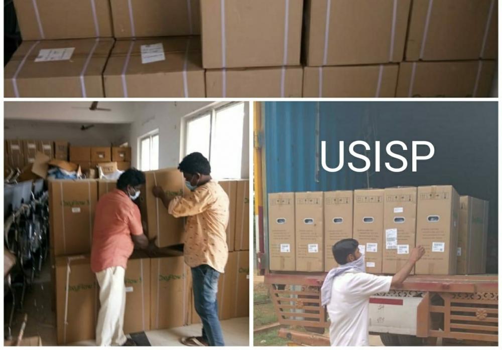 The Weekend Leader - USISP donates 400 oxygen concentrators to Andhra