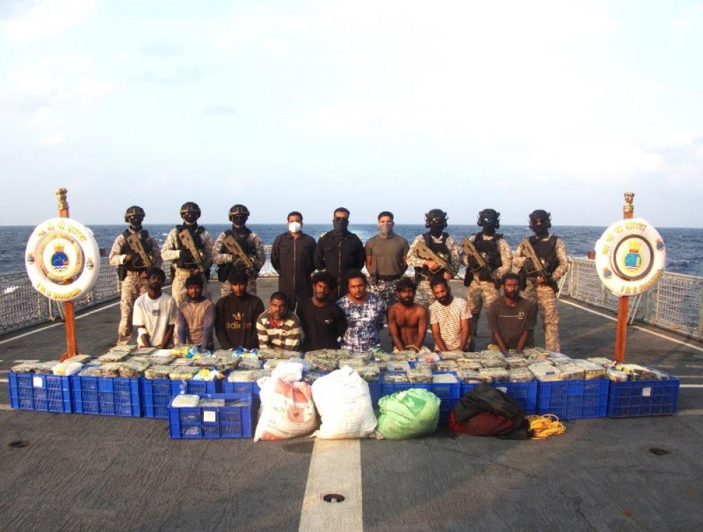 The Weekend Leader - Indian, Sri Lankan Navies Seize 500 kg of Meth in Joint Arabian Sea Operation