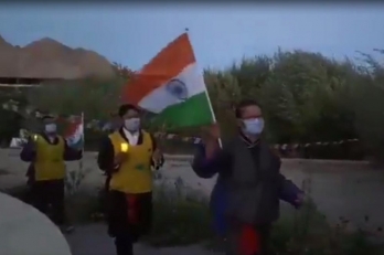 ?Candlelight march in Leh in memory of braveheart Nyima Tenzin