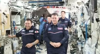 ISS astronauts enjoy space Olympics sans gravity