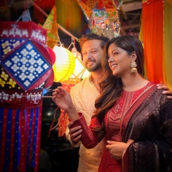 ?Vatsal Sheth, Ishita Dutta go kandil shopping to support local business