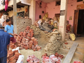 Potters hope business booms due to Deepawali, India-China dispute