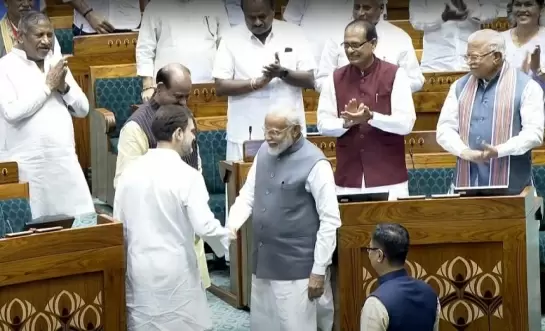 Rahul Gandhi, PM Modi Shake Hands As They Welcome LS Speaker Om Birla