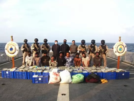 Indian, Sri Lankan Navies Seize 500 kg of Meth in Joint Arabian Sea Operation